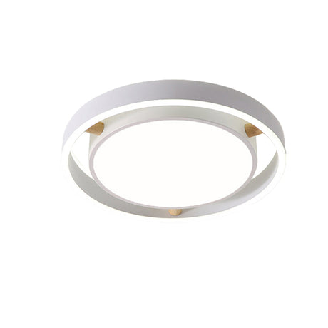 Red Nordic Style Flush Mount Light - Acrylic Metal Ceiling Lamp For Kindergarten White / 16