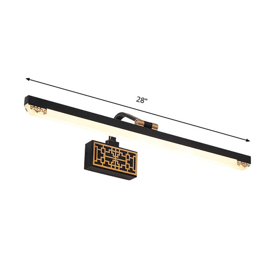 Traditional Metal Linear Led Vanity Light Fixture In White/Warm/Natural Multiple Sizes Available