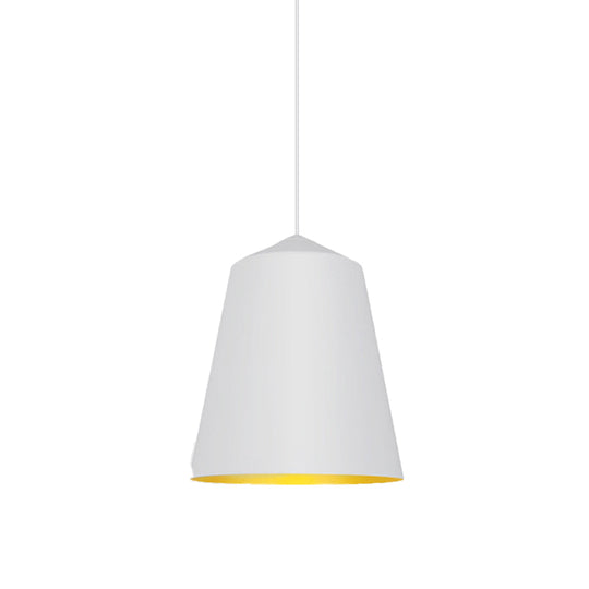 Modern Metal Bell Pendant Light - 6’/13’ Wide 1 Black/White Hanging Ceiling Lighting