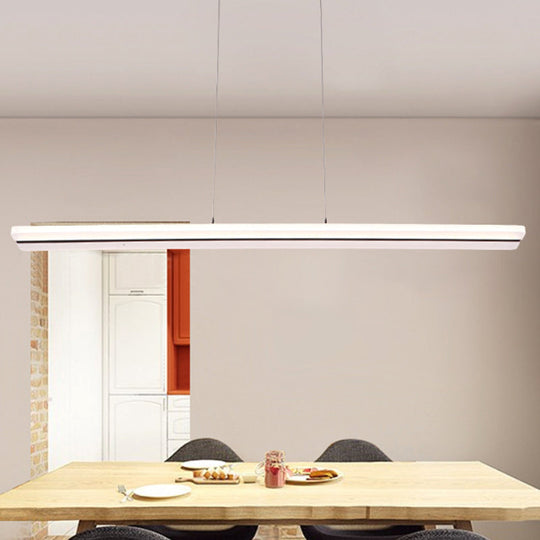 Ultra Thin Acrylic Drop Pendant Led Ceiling Lamp - 39/47 Wide Warm/White Light White / 39