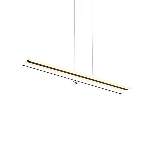 Ultra Thin Acrylic Drop Pendant Led Ceiling Lamp 39’’/47’’ Wide Warm/White Light