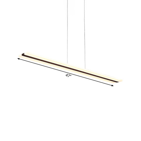 Ultra Thin Acrylic Drop Pendant Led Ceiling Lamp - 39/47 Wide Warm/White Light