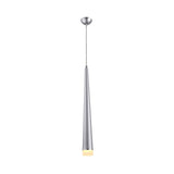 Tapered Led Ceiling Light - Modern Gray/Red Metal Pendant Fixture For Living Room In