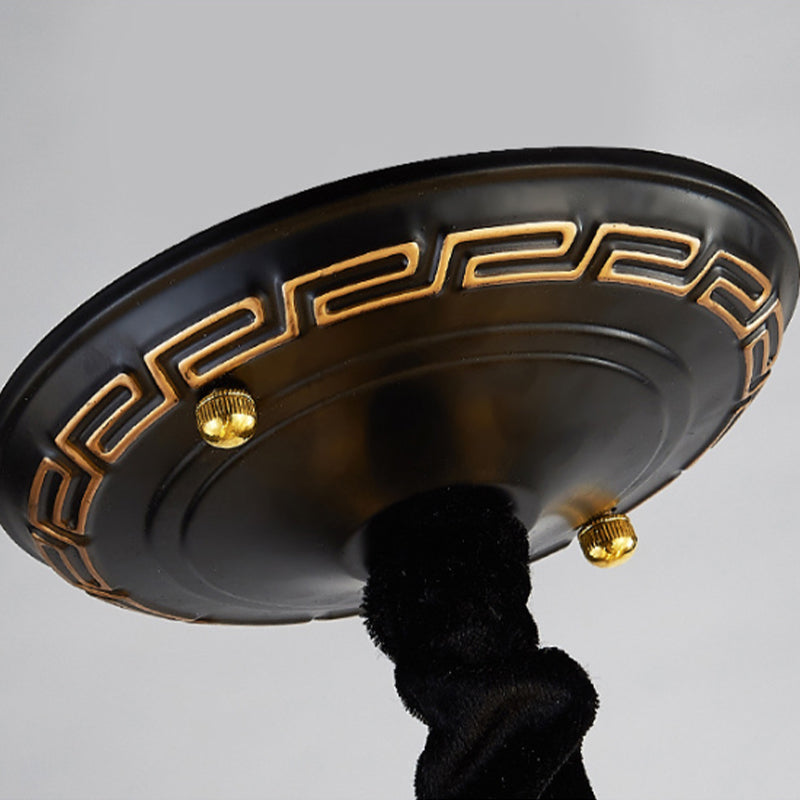 Traditional 3-Light Bowl Chandelier With Beige Glass For Dining Room Pendant Lighting