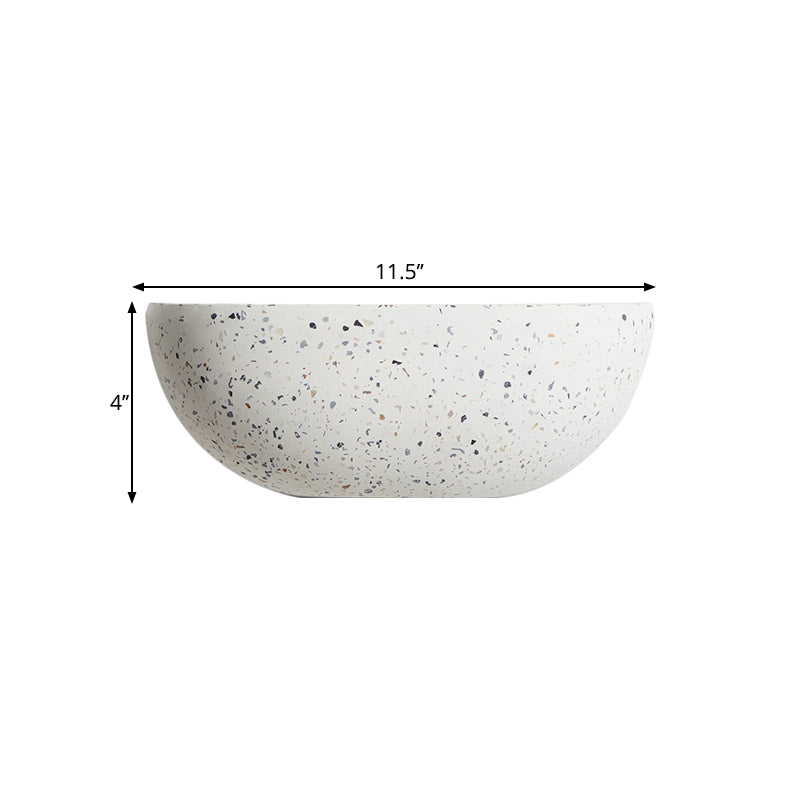 Modern Stone Bowl Wall Lamp - White Corridor Light Fixture With 1