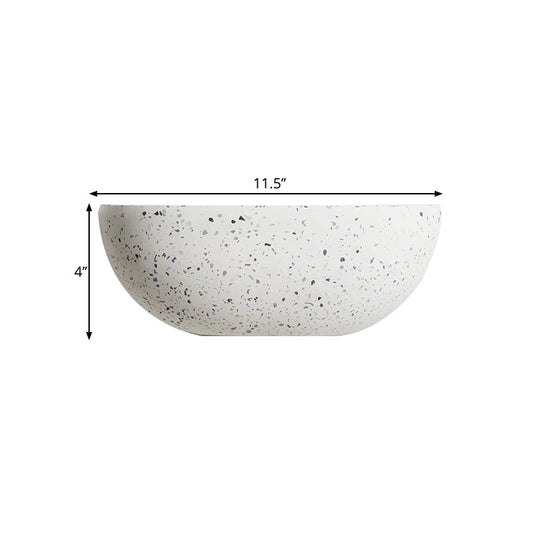 Modern Stone Bowl Wall Lamp - White Corridor Light Fixture With 1