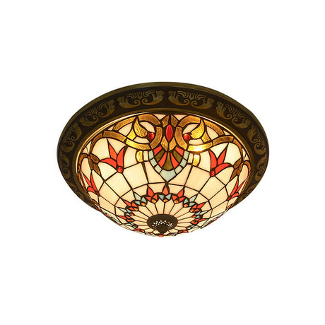Rustic Stained Glass Sunflower Ceiling Light In Multicolor Options For Dining Room Tiffany Décor