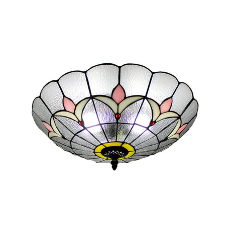 Tiffany Style Flower Glass Ceiling Light For Bedroom