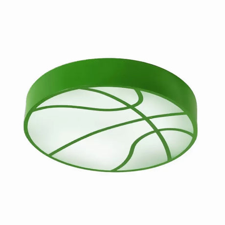 Cartoon Basketball Ceiling Lamp For Babys Room And Hallway Green