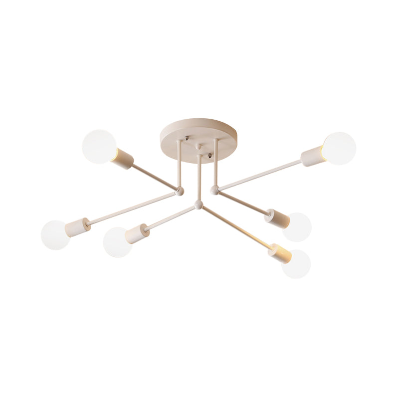 Contemporary Metal Linear Semi-Flush Ceiling Light – Ideal For Kid’s Bedroom And Living Room