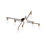 Metal Flush Mount Ceiling Lamp For Adult Bedroom & Living Room - Long Arm Design Romantic Lighting