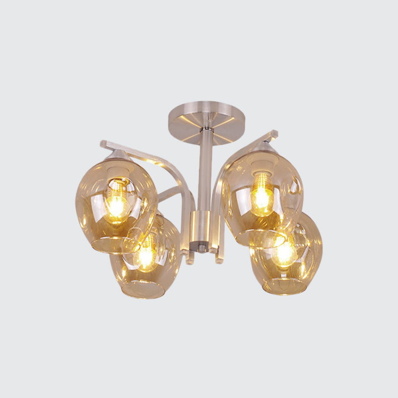 Contemporary 4 - Head Bud Shade Ceiling Light - Perfect For Dining Room Or Bedroom