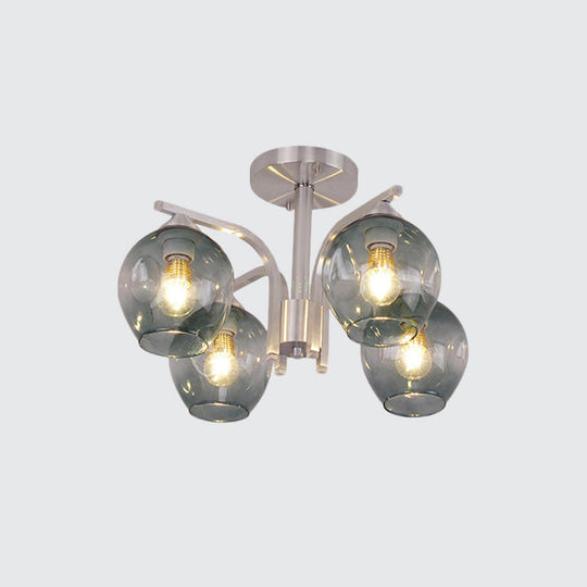 Contemporary 4 - Head Bud Shade Ceiling Light - Perfect For Dining Room Or Bedroom