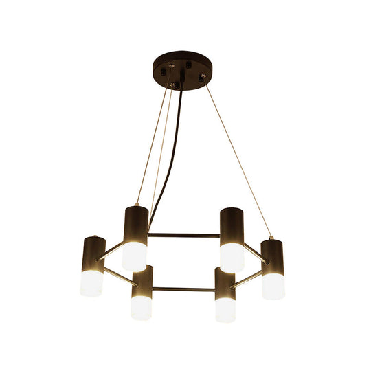 Clara - Honeycomb Modern Shaped Chandelier Metal Black Pendant Lighting For Hotel Living Room