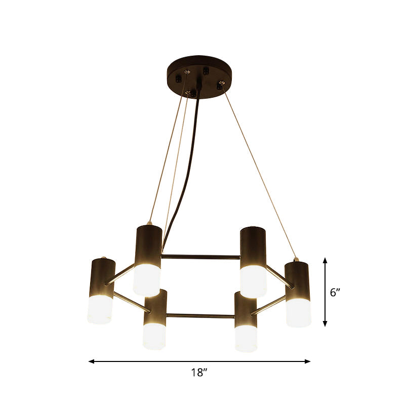 Clara - Honeycomb Modern Shaped Chandelier Metal Black Pendant Lighting For Hotel Living Room