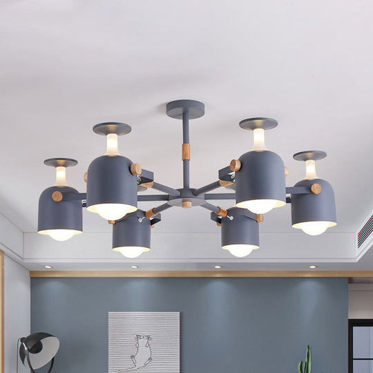 Colorful Goblet Chandelier Light For Kids Bedroom Or Kindergarten Decor 6 / Grey