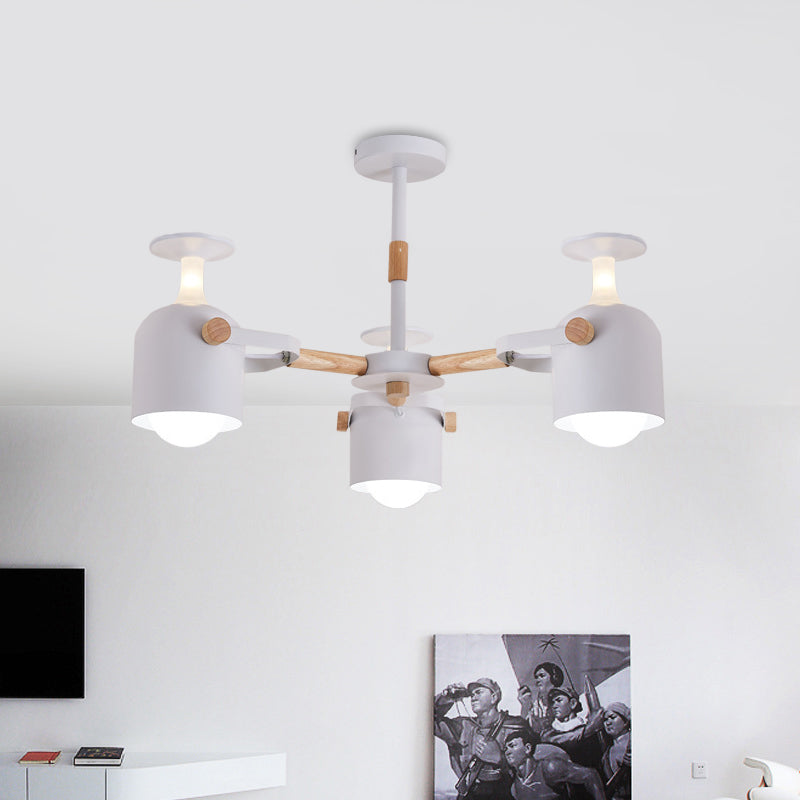 Colorful Goblet Chandelier Light For Kids Bedroom Or Kindergarten Decor 3 / White