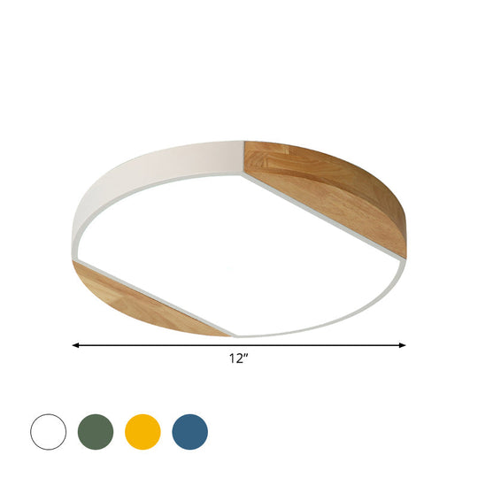 Nordic Style Led Flushmount Ceiling Lamp - Acrylic Circular Baby Bedroom & Kindergarten Light In