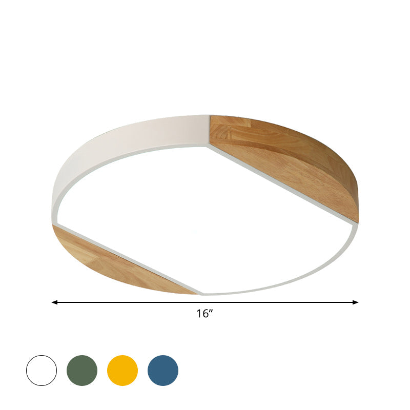 Nordic Style Led Flushmount Ceiling Lamp - Acrylic Circular Baby Bedroom & Kindergarten Light In