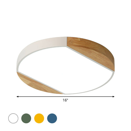 Nordic Style Led Flushmount Ceiling Lamp - Acrylic Circular Baby Bedroom & Kindergarten Light In