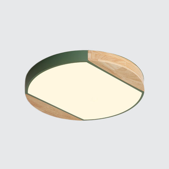 Nordic Style Led Flushmount Ceiling Lamp - Acrylic Circular Baby Bedroom & Kindergarten Light In