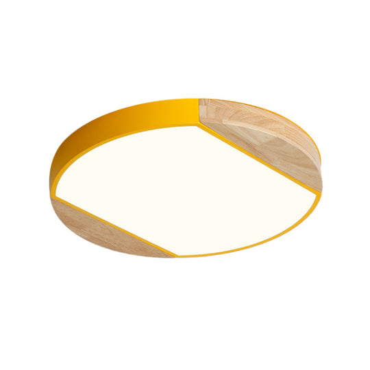 Nordic Style Led Flushmount Ceiling Lamp - Acrylic Circular Baby Bedroom & Kindergarten Light In