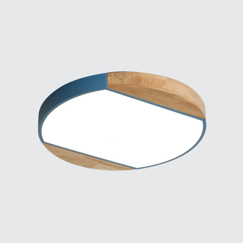 Nordic Style Led Flushmount Ceiling Lamp - Acrylic Circular Baby Bedroom & Kindergarten Light In