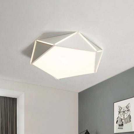 Nordic Led Ceiling Lamp - Pentagon Flush Mount Light With Acrylic Panel