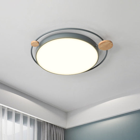 Modern Grey/White Led Flush Mount Ceiling Light Simple Style 19.5’/23.5’ Width