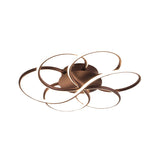 Modern Aluminum Led Ceiling Light For Hotels - Brown Blossom Flush Mount