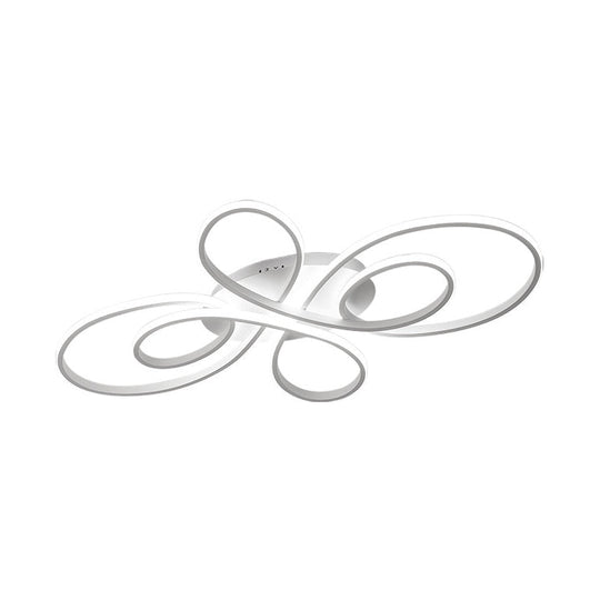 Modern Ribbons Led Ceiling Flush Mount Light In Warm/White Multiple Sizes & Colors