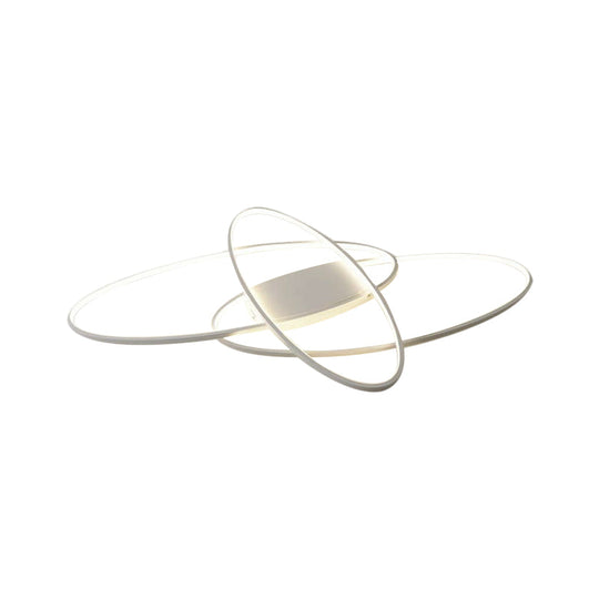 Modern Led Ceiling Lamp For Boys Bedroom - Warm/White Light Black/White