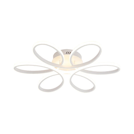 Metallic Flower Frame Led Ceiling Light - Warm/White Flushmount