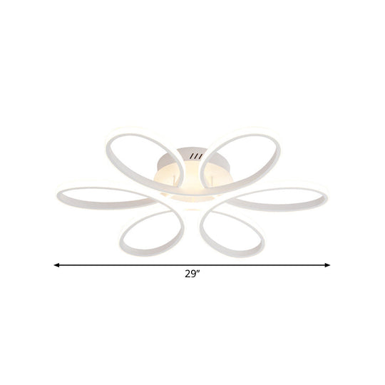 Metallic Flower Frame Led Ceiling Light - Warm/White Flushmount