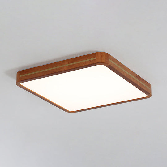 Brown Modern Square/Rectangle Ceiling Light Acrylic Led Flush Mount - 17’/21’/25.5’ Length