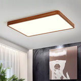 Brown Modern Square/Rectangle Ceiling Light Acrylic Led Flush Mount - 17’/21’/25.5’ Length