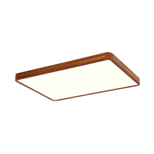 Brown Modern Square/Rectangle Ceiling Light Acrylic Led Flush Mount - 17’/21’/25.5’ Length