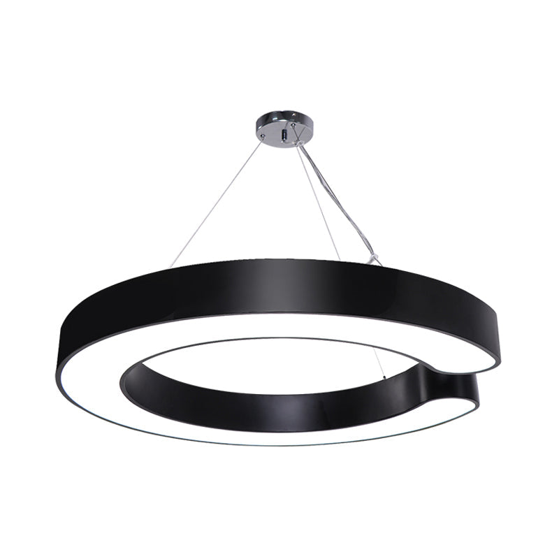C-Shaped Hanging Led Pendant Lamp In Multiple Sizes & Finishes – Ideal For Minimalist Décor