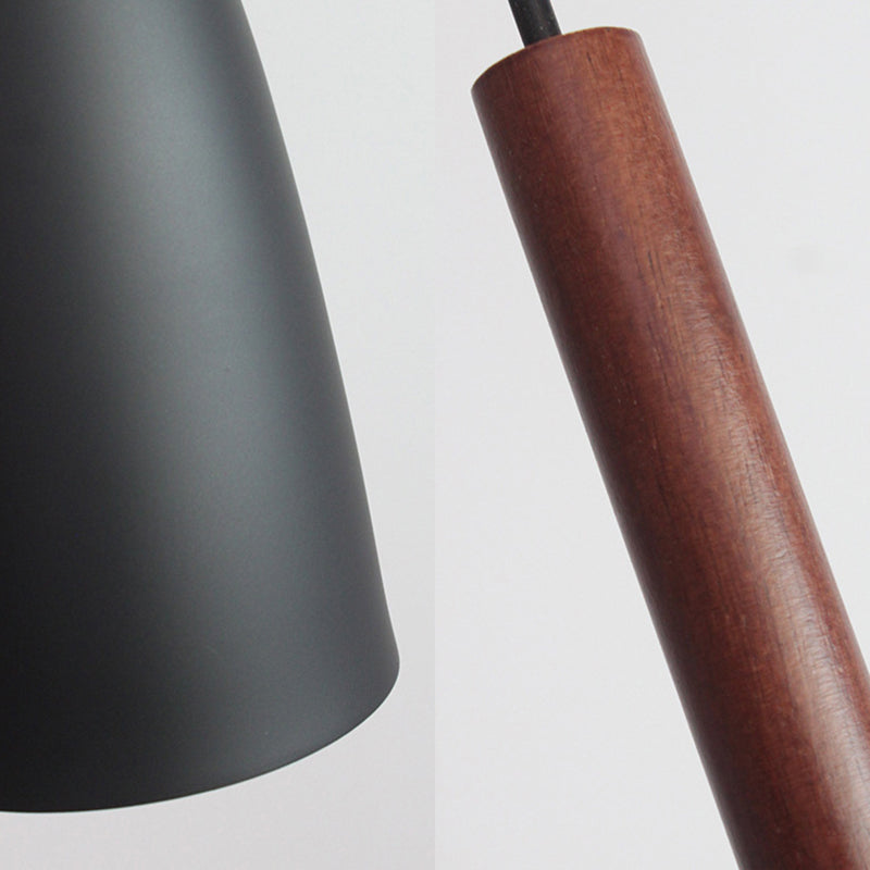 Modern Metallic Cone Pendant Lamp With Curved Design For Restaurants