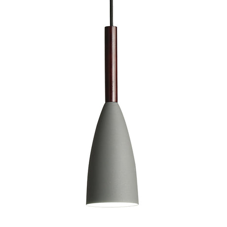 Modern Metallic Cone Pendant Lamp With Curved Design For Restaurants