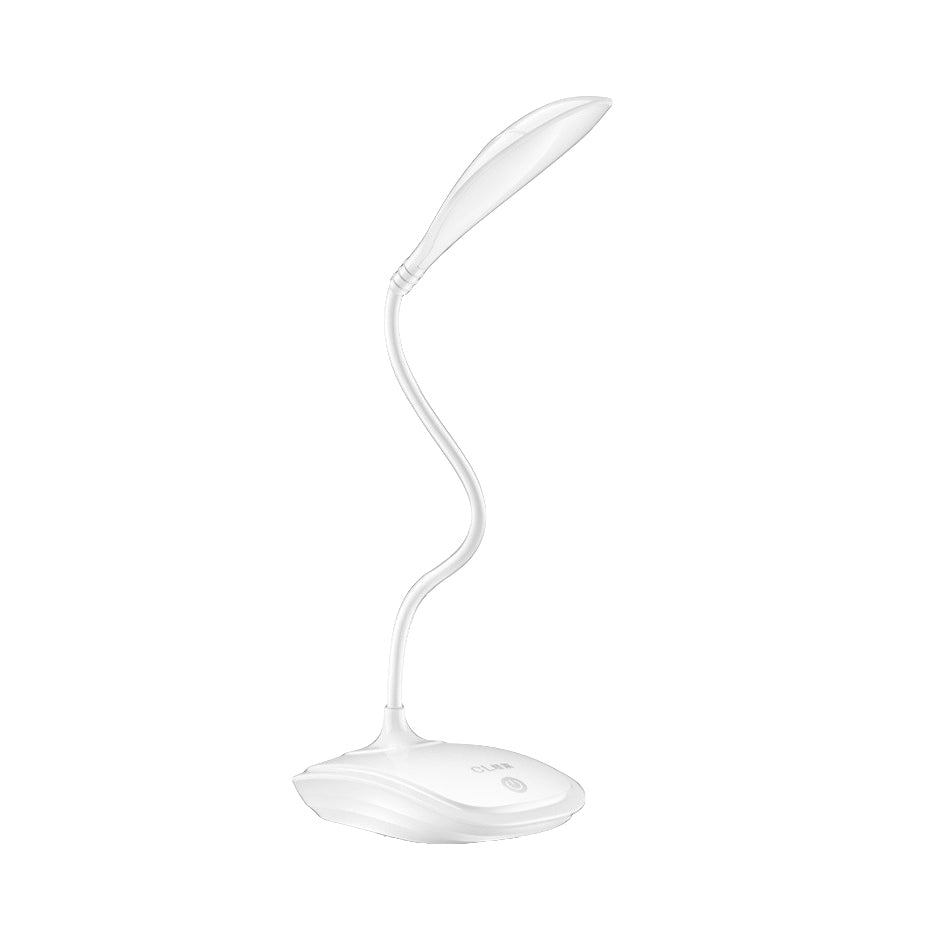 Led Desk Lamp With Touch-Sensitive 3-Level Dimmer Silicone Arm And Simple Design - Ideal For Study