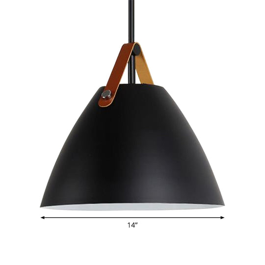 Nordic Curved Coolie Pendant Light - Sleek Aluminum Hanging Lamp In Chic Black/Blue/Grey/Pink/White