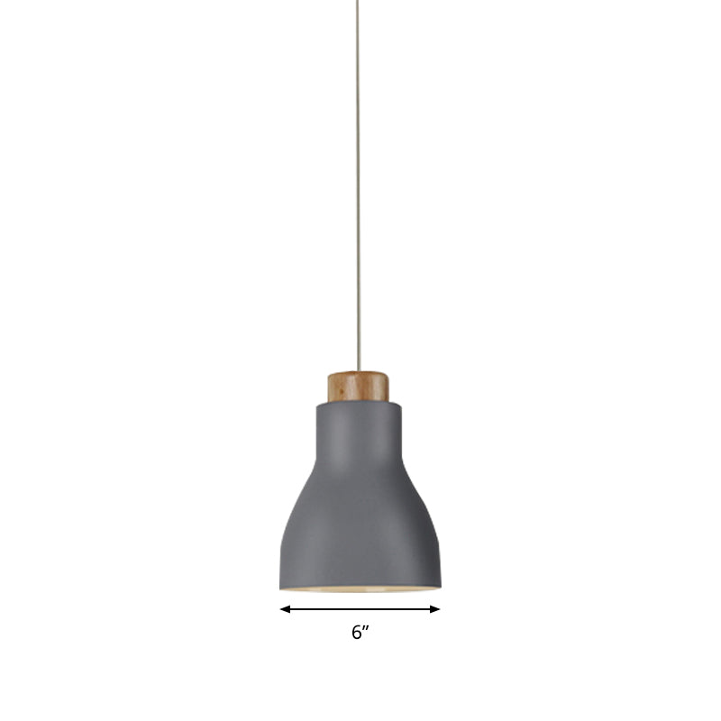 Nordic Half-Bottle Pendant Light - Stylish Metallic Hanging For Balcony And Study Room