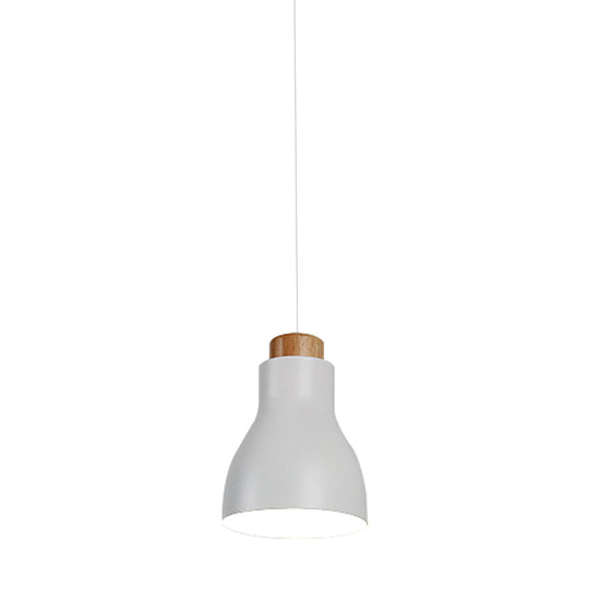 Nordic Half-Bottle Pendant Light - Stylish Metallic Hanging For Balcony And Study Room