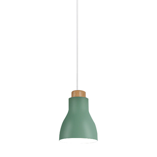 Nordic Half-Bottle Pendant Light - Modern Metallic Hanging For Balcony Or Study Room