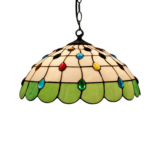 Hand Rolled Art Glass Ceiling Light - Tiffany Pink/Light Blue/Green Pendant For Bedroom