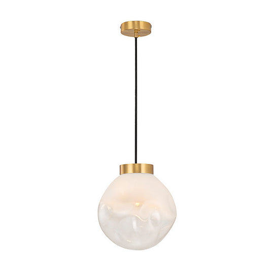 Modern Glass Irregular Pendant Lighting For Kitchen And Dining Room - White