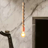 Japanese Style Wooden Deco Pendant Light In Beige For Kitchen