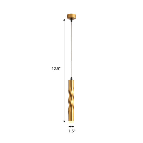 Gold Finish Modern Rope Mini Pendant Lamp - Perfect For Stair Kitchen Lighting