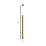 Gold Finish Modern Rope Mini Pendant Lamp - Perfect For Stair Kitchen Lighting